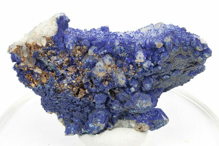 Vibrant Azurite on Quartz Crystals - China #252075